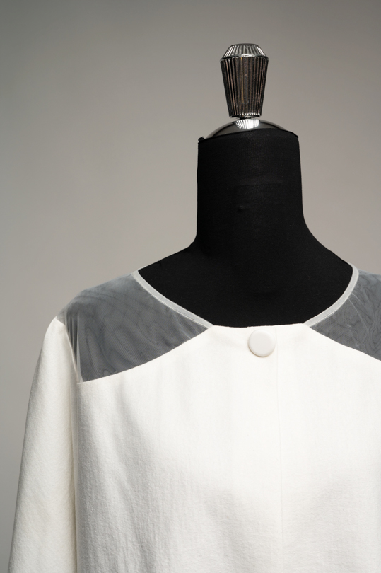 Détail de la maille du boléro de mariée Suzy
