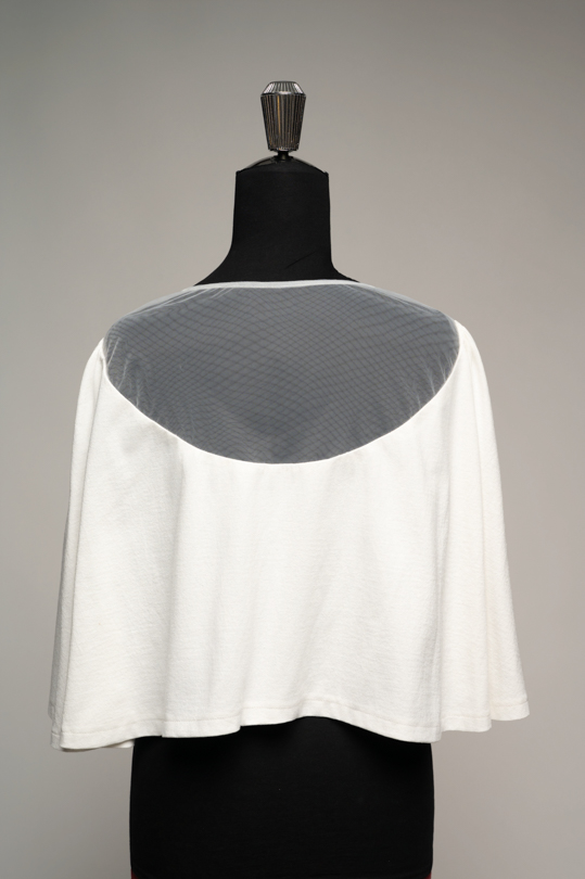 Dos du boléro de mariée Suzy en maille souple